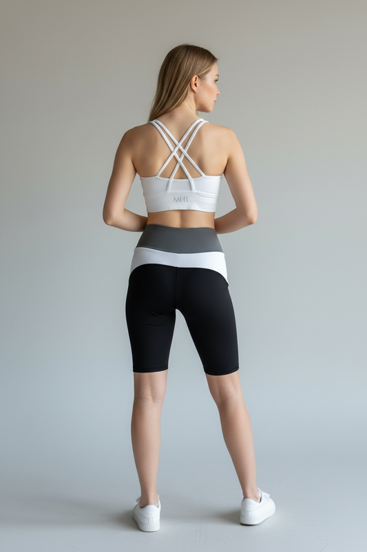 SET accent bikershort en top
