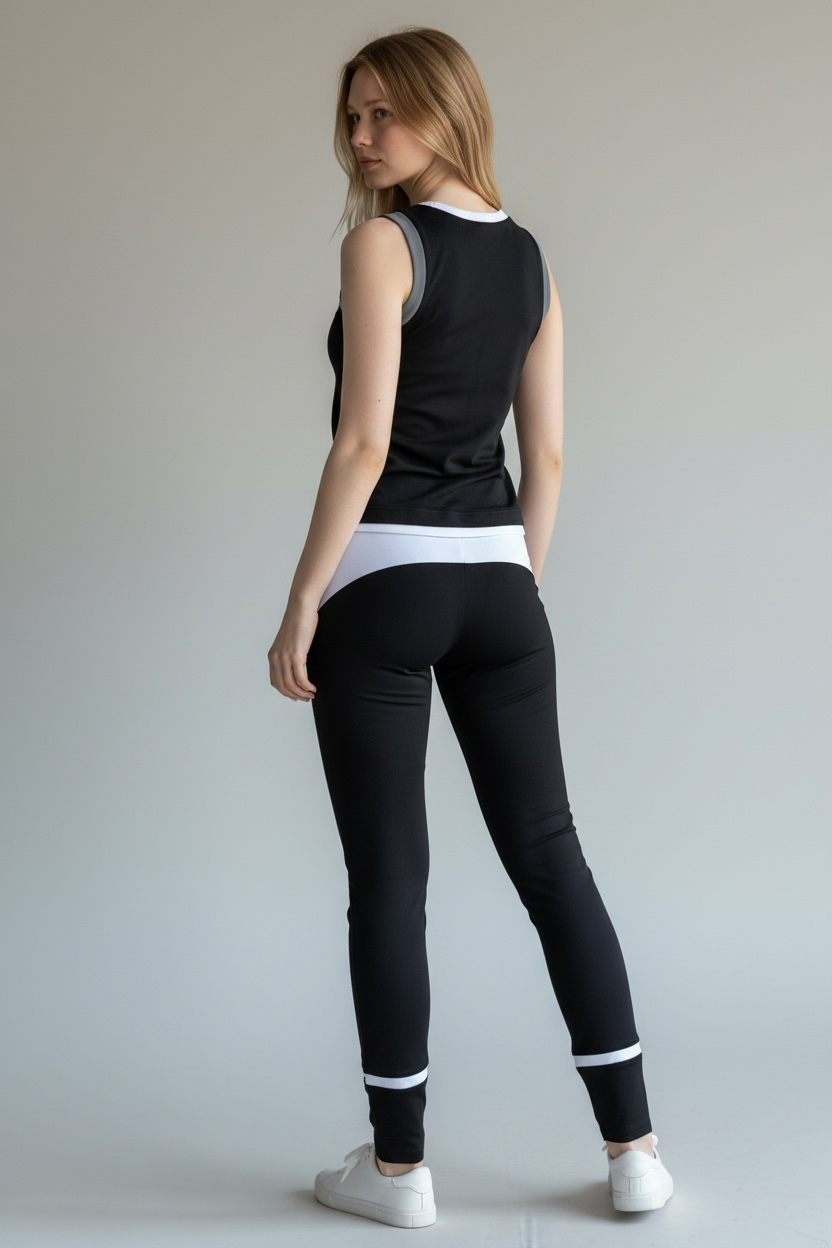 SET Black accent sportlegging en top