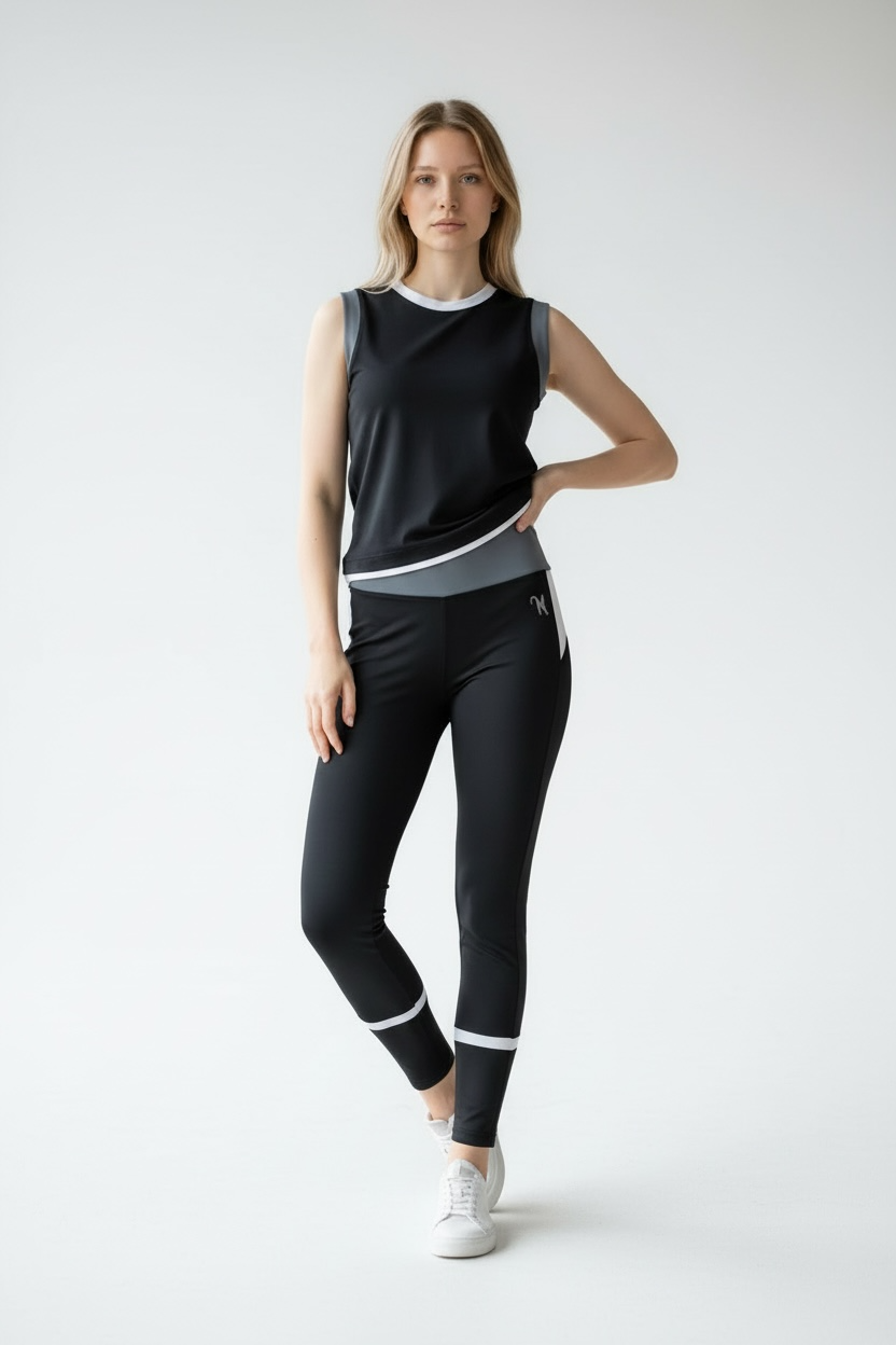 SET Black accent sportlegging en top